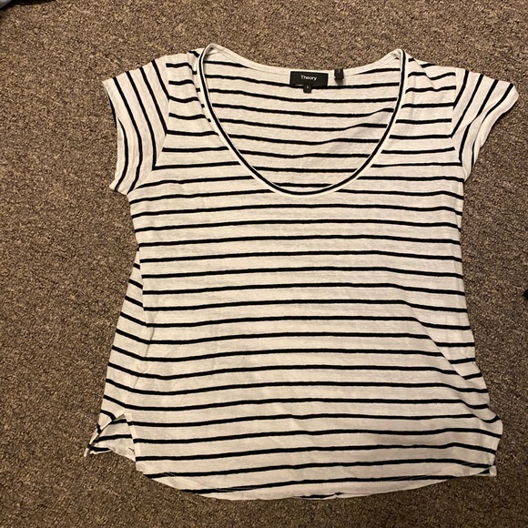Theory Navigate Striped Tee | Size M - Picture 3 of 7